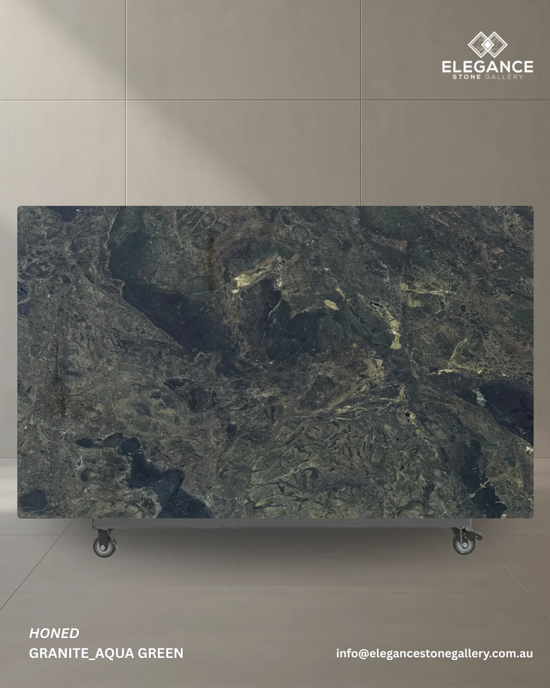 Aqua Green granite slab used for kitchen benchtops and renovations in Melbourne Australia