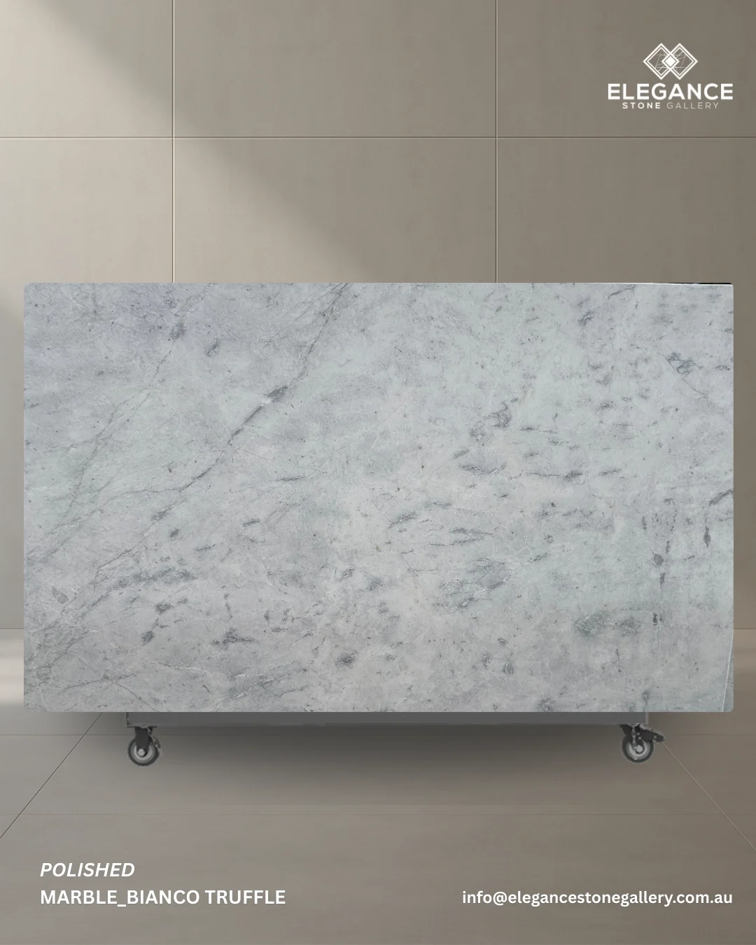 Bianco Truffle marble slab used for kitchen benchtops in Melbourne Australia