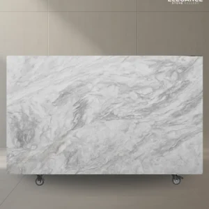 Calacatta Azure marble slab used for feature kitchen benchtops and bathroom renovations in Australia