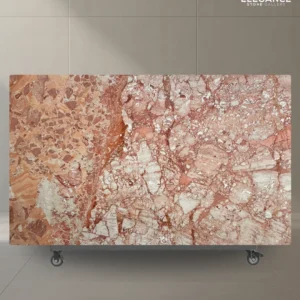 Ceppo Rosso stone slab used for feature benchtops in Melbourne Australia
