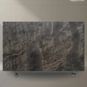 Emperador Dark honed marble slab used for feature benchtops in Melbourne Australia