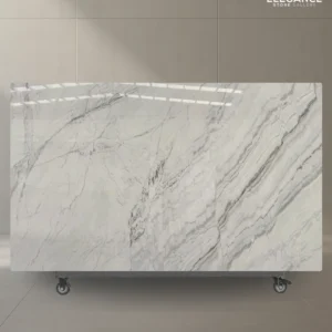 Infinity White stone slab used for kitchen benchtops and minimalist interiors in Australia