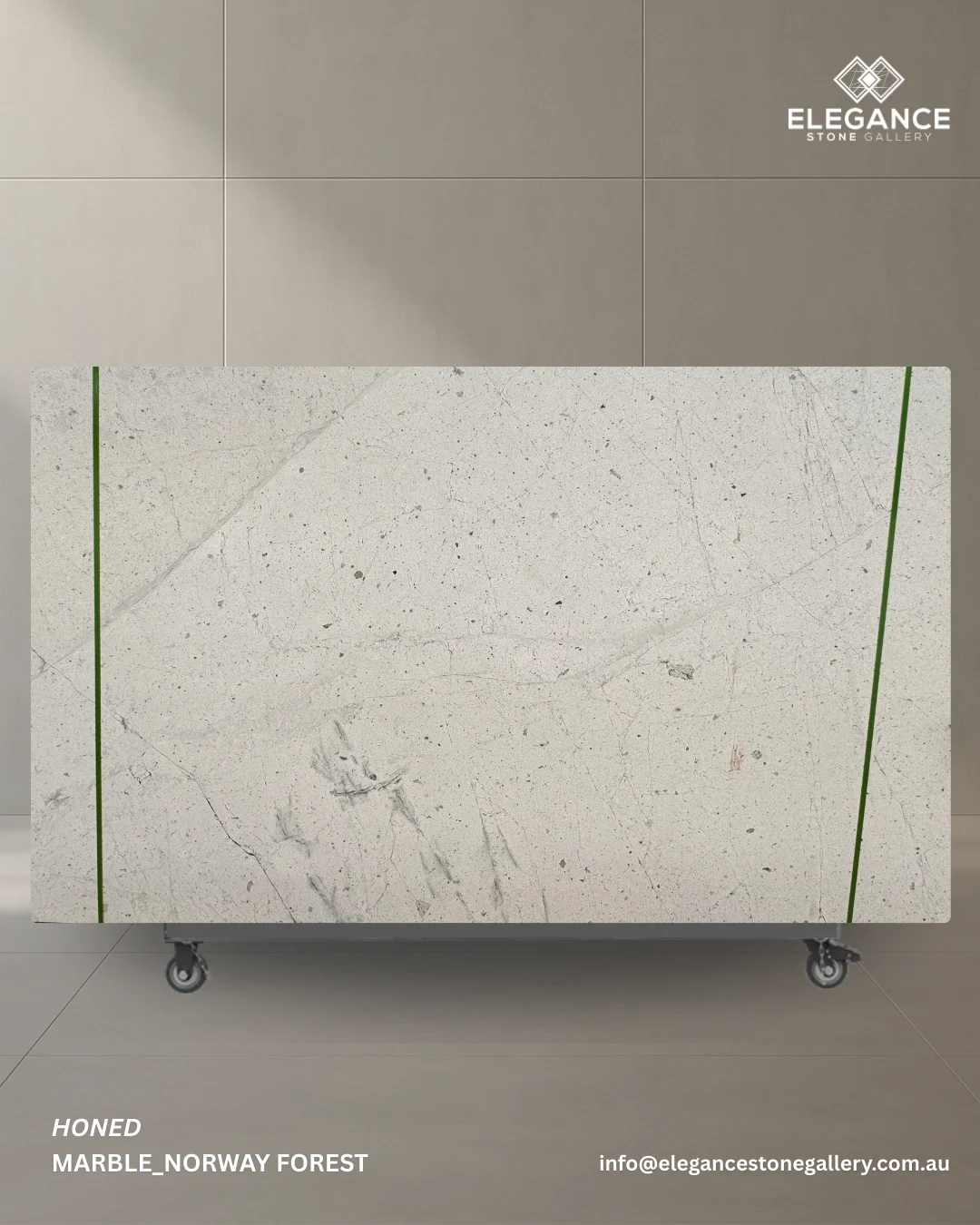 Norway Forest marble slab used for feature kitchen benchtops in Australia