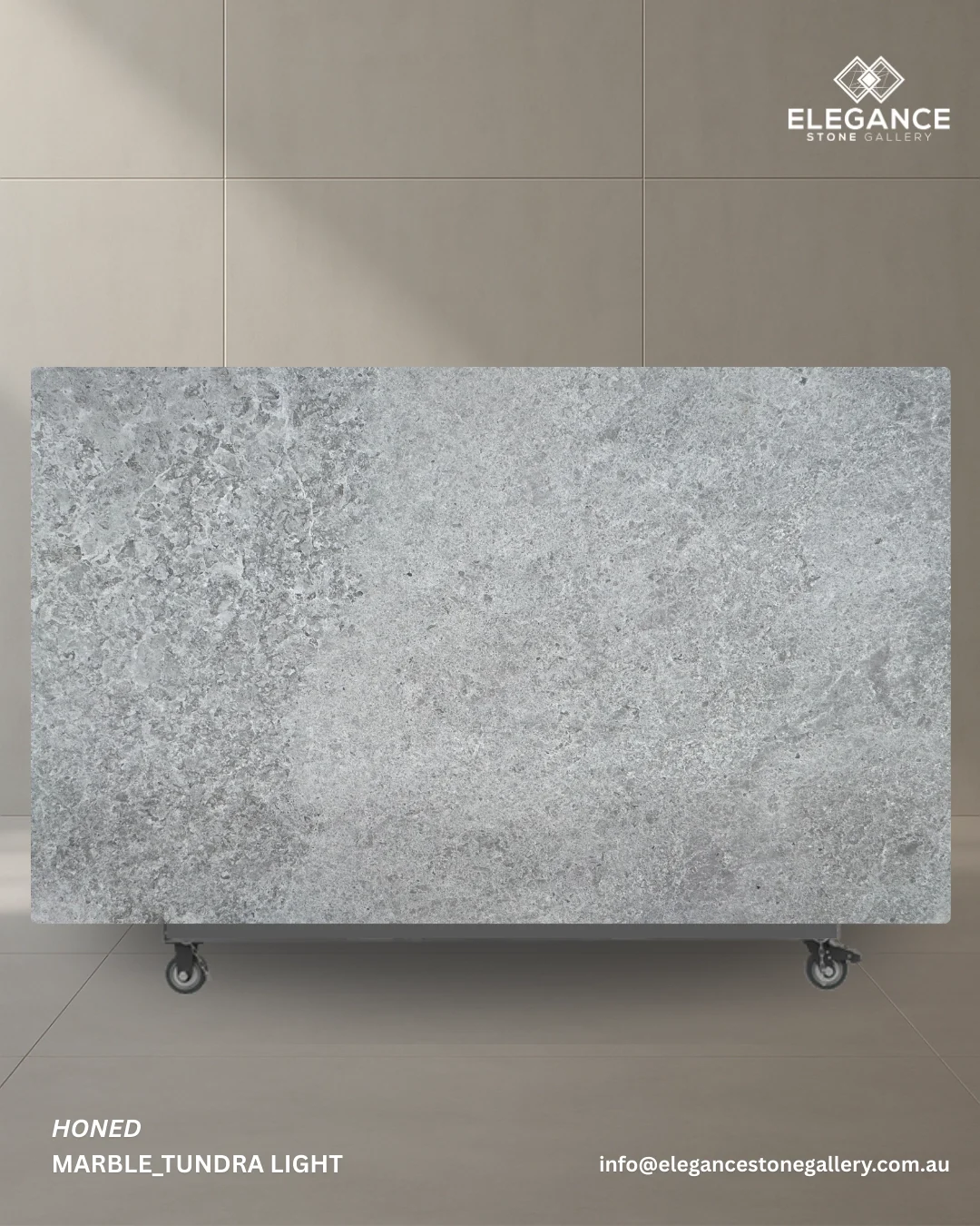 Light Tundra marble slab used for kitchen benchtops and interior renovations in Australia