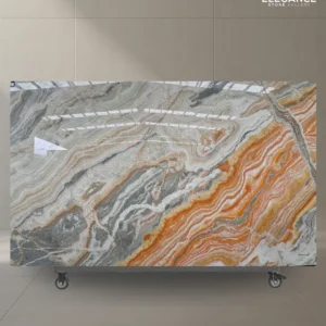 Rainbow onyx slab used for feature walls and decorative interiors in Australia