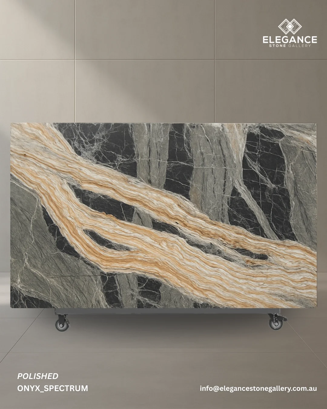 Spectrum onyx slab used for feature installations and decorative interiors in Australia